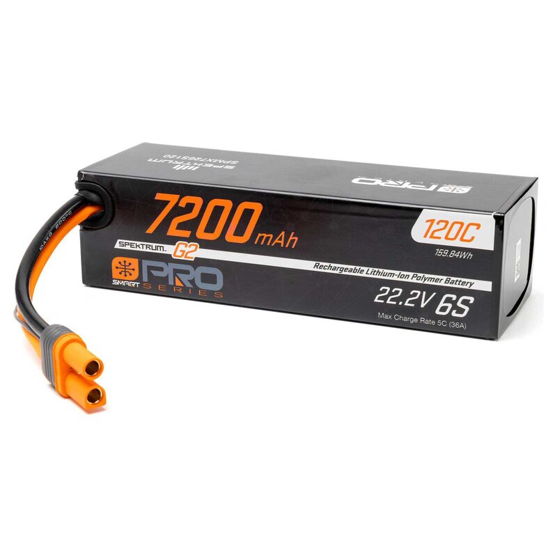 Spektrum 22.2V 7200mAh 6S 120C Smart G2 LiPo: IC5