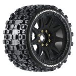 Louise RC MT-Rocket Speed 1/8 Monster Truck Tires 0 & 1/2 Offset 17mm Black L-T3353SB