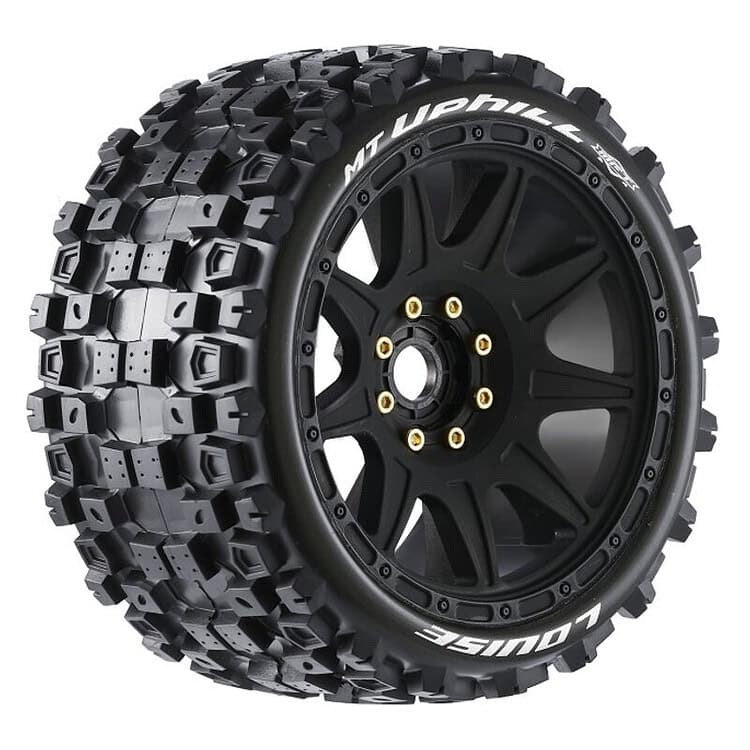 Louise RC MT-Uphill Speed 1/8 Monster Truck Tires 0 & 1/2 Offset 17mm Black L-T3354SB