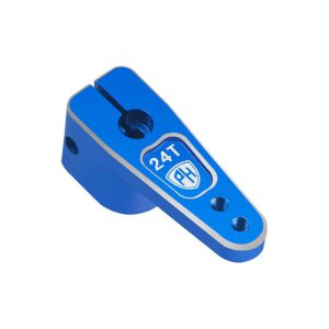 Powerhobby Aluminum 24T Axial SCX24 stock Servo Horn Jeep C10 Blue
