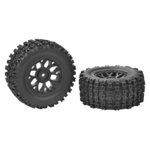 Team Corally Tire Set Glued Black Rims Furago XD C-00230-0070