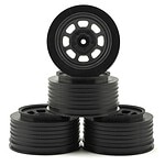 DE Racing Speedway Short Course Wheels Black 21.5mm Backspace Slash Rear w/12mm Hex