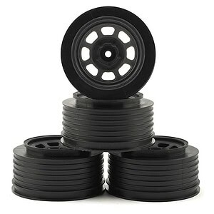 DE Racing Speedway Short Course Wheels Black 21.5mm Backspace Slash Rear w/12mm Hex