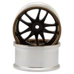 LAB Work Emotion CR3P 1/10 Drift Wheels (Matte Carbon/Bronze) (2) (6mm Offset) w/12mm Hex