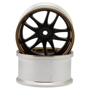 LAB Work Emotion CR3P 1/10 Drift Wheels (Matte Carbon/Bronze) (2) (6mm Offset) w/12mm Hex