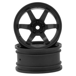 MST TE37 1/10 High Traction Drift Wheels (Gunmetal Grey) (2) (7mm Offset) w/Mounting Foam
