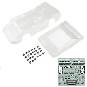 Pro-Line Racing 1/12 Pre-Cut Dirt Late Model Tombstone Hi-Performance Clear Body: Losi GROM ALM and NASCAR Body (Clear)