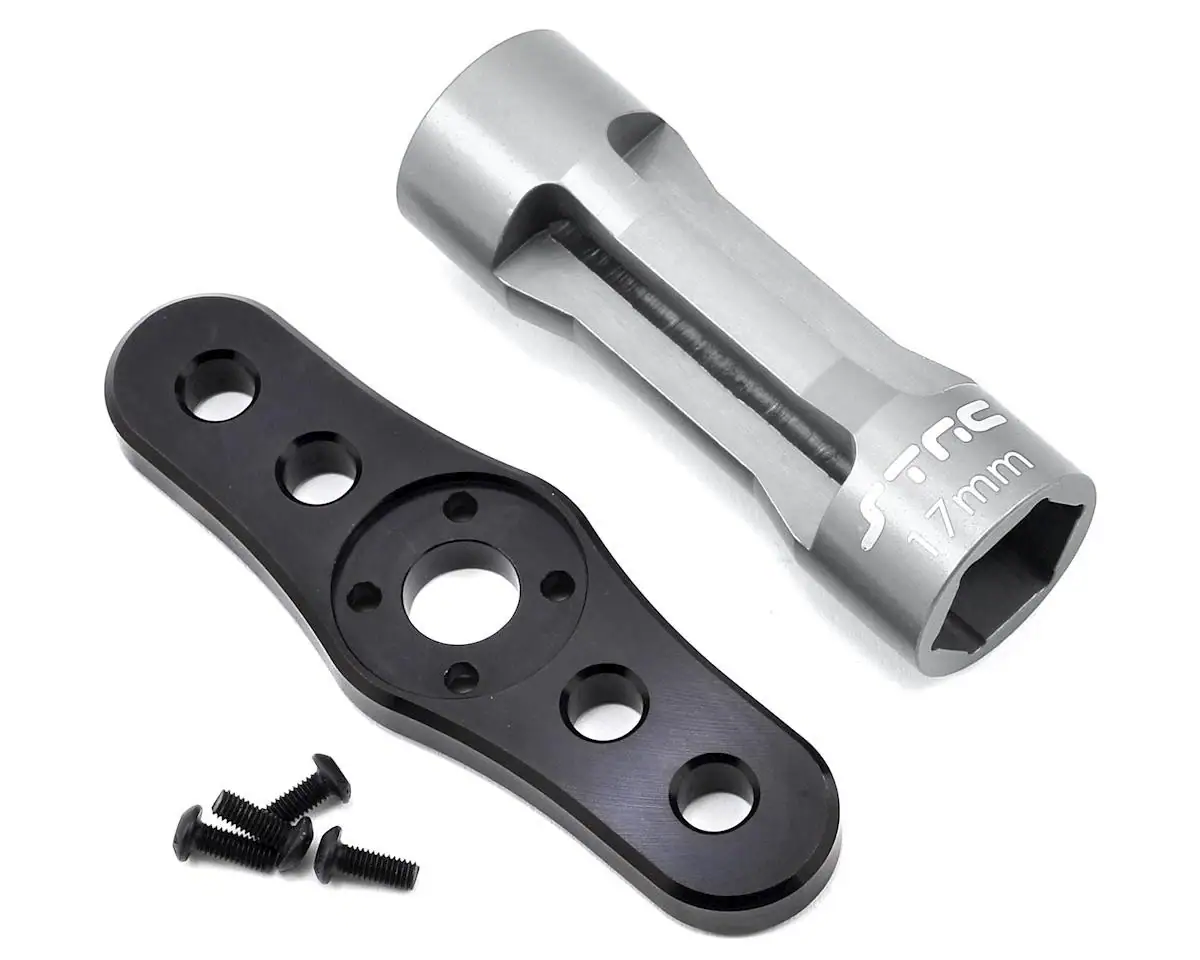 CNC Machined Aluminum 17mm 1/8th Hex Wheel Nut Wrench STRA17BKS