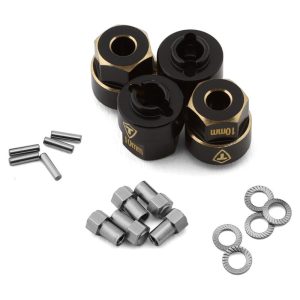 Treal Hobby Extended Brass Wheel Hub Hex for Traxxas TRX-4M Black TLHTTRX-4M-02
