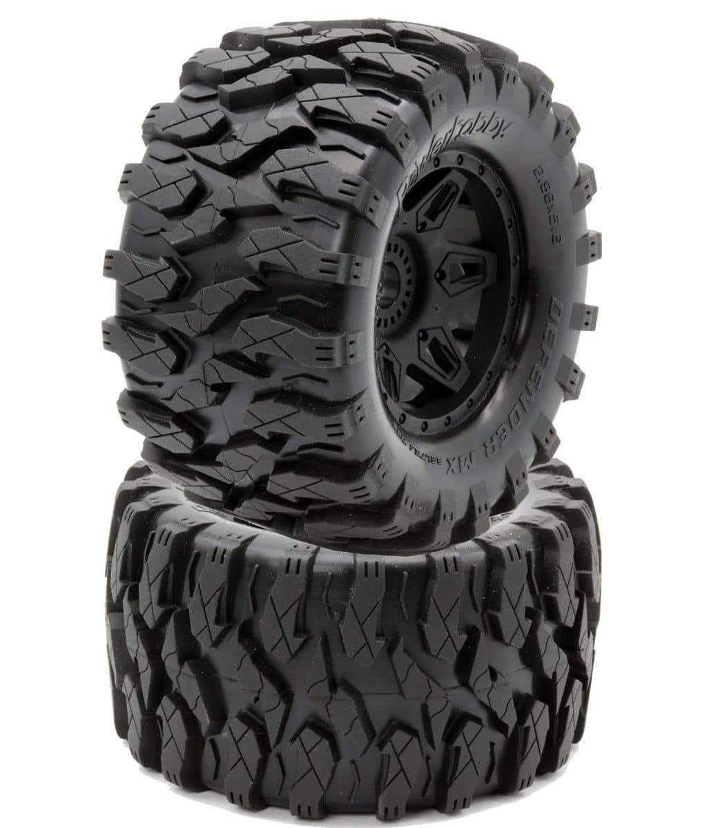 PowerHobby Defender MX Belted All Terrain Tires Mounted 17mm Traxxas Maxx PHT2383