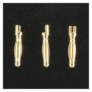 Great Planes Gold Plate Bullet Connector Male 2mm (3) GPMM3110