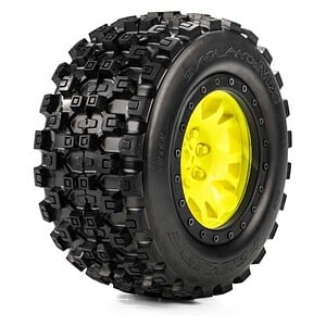 Pro-Line Racing 1/5 Limited Edition Badlands MX43 Pro-Loc Front/Rear Tires Mounted 24mm Yellow/Black Impulse (2): X-Maxx