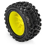 Pro-Line Racing 1/5 Limited Edition Badlands MX43 Pro-Loc Front/Rear Tires Mounted 24mm Yellow/Black Impulse (2): X-Maxx