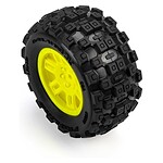 Pro-line Badlands MX F/R Tires MTD 12mm Yellow Split Six for Arrma Mini Kraton
