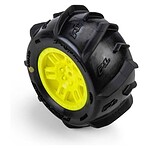 Pro-line Dumont Front/Rear Paddle Tires Mounted 12mm Yellow Split Six (2) for Arrma Mini Kraton