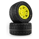 Pro-Line Menace Street Tires & Yellow Split Six Wheels for Arrma Mini Kraton