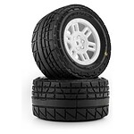 PRO-LINE MENACE F/R Street Tires MTD 12mm White Split Six for ARRMA MINI KRATON