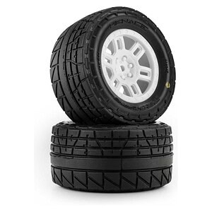 PRO-LINE MENACE F/R Street Tires MTD 12mm White Split Six for ARRMA MINI KRATON