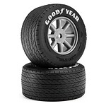Pro-Line Goodyear Blue Streak VTA Front Tires Mounted 8mm Gray Wheels (2) for Losi NASCAR Racecar PRO1036310