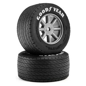 Pro-Line Goodyear Blue Streak VTA Front Tires Mounted 8mm Gray Wheels (2) for Losi NASCAR Racecar PRO1036310