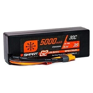 Spektrum Accessories 11.1V 5000mAh 3S 30C Smart G2 Hardcase LiPo Battery: IC3