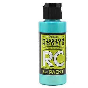 Mission Models Water-based RC Iridescent Teal Paint Airbrush Ready 2oz MMRC-034
