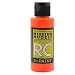 Mission Models Water-based RC Fluorescent Racing Orange Paint Airbrush Ready 2oz MMRC-045