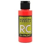 Mission Models Water-based RC Fluorescent Racing Red Paint Airbrush Ready 2oz MMRC-046