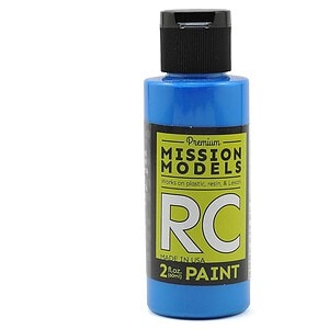 Mission Models Water-based RC Fluorescent Racing Blue Paint Airbrush Ready 2oz MMRC-047