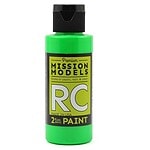Mission Models Water-based RC Fluorescent Racing Green Paint Airbrush Ready 2oz MMRC-048