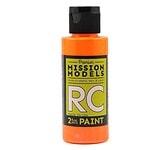 Mission Models Water-based RC Fluorescent Racing Bright Orange Paint Airbrush Ready 2oz MMRC-050