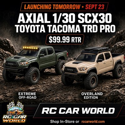 Axial's Smallest Crawler Yet: The 1/30 SCX30 Toyota Tacoma Available September 23!