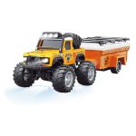 1/64 scale RC PRO R/C Jeep with Trailer and App Control in yellow.