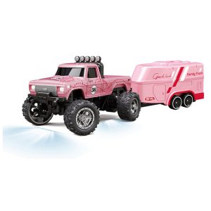 Pink 1/64 RC PRO R/C Truck with Trailer and App Control.