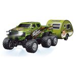 Green 1/64 RC PRO R/C 6-wheel Truck with Trailer and App Control.