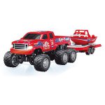 1/64 RC PRO Ford 6-wheeler R/C Truck with Boat and App Control Red