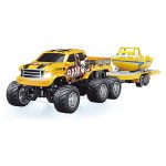 1/64 RC PRO Ford 6-wheeler R/C Truck with Boat and App Control Yellow
