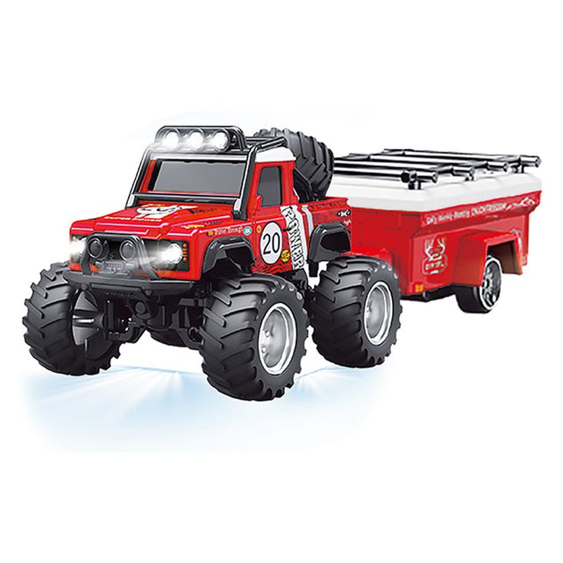 rcphg4-478rd.jpg 1/64 RC PRO R/C Jeep with Trailer and App Control Red
