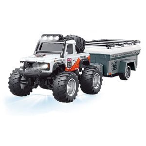 1/64 RC PRO R/C Jeep with Trailer and App Control White