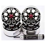 Hot Racing Aluminum Billet 1.9 Beadlock Wheels W/12mm Hex C-Style BLW19SLC01