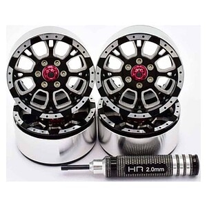 Hot Racing Aluminum Billet 1.9 Beadlock Wheels W/12mm Hex C-Style BLW19SLC01