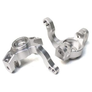 Racers Edge 1/10 Yeti Aluminum Front Steering Knuckles (Pair) -Silver RCE1860S