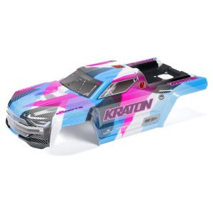 Arrma  1/8 Painted Body with Decals Blue/Pink: Kraton 6S BLX V6 Painted Body
