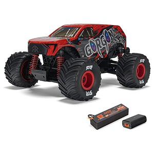 1/16 Arrma Gorgon Grom 4X4 RTR Brushed Monster Truck Red w/Battery and Charger