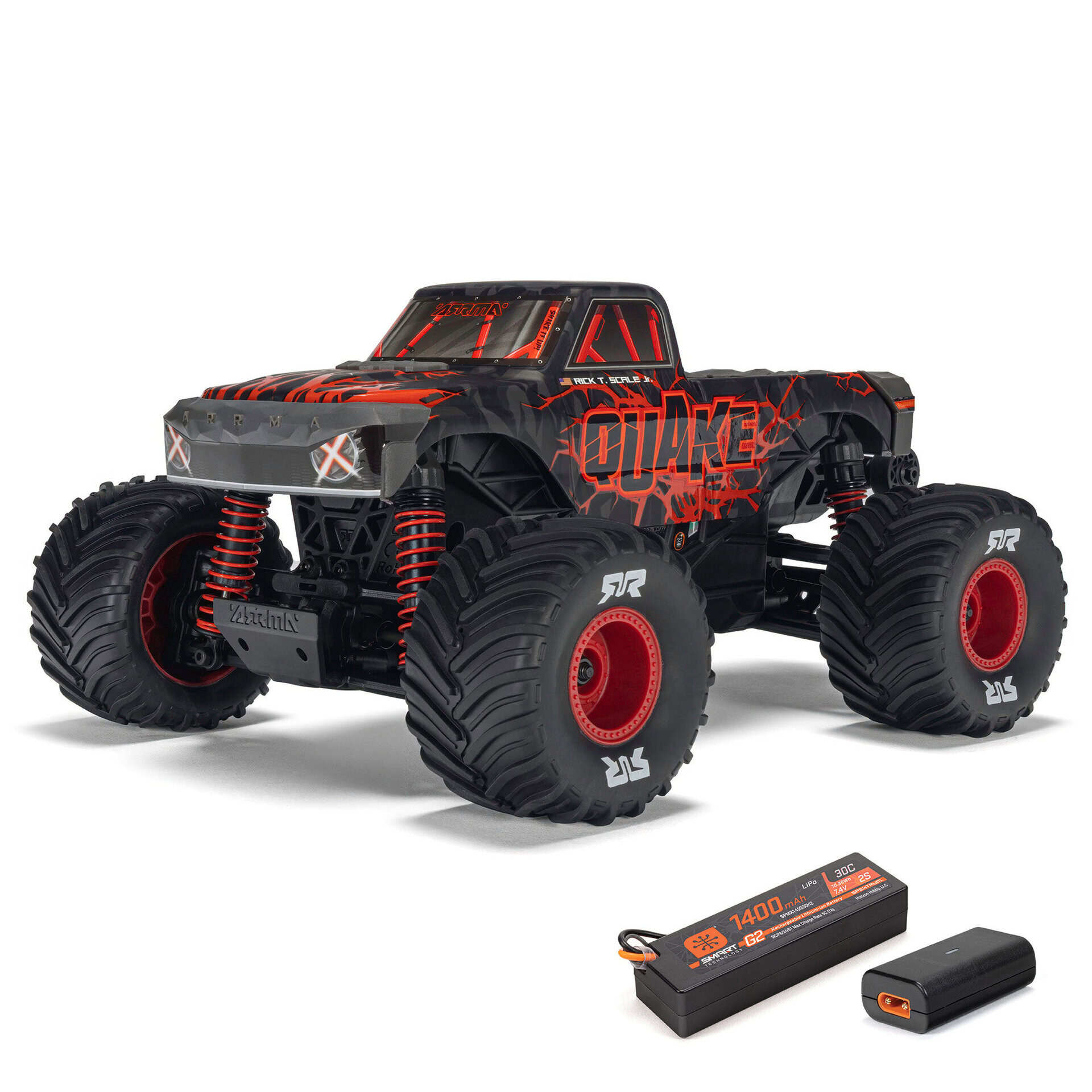 1/16 Arrma Quake Grom 4X4 RTR Brushed Monster Truck Battery and Charger Included Red
