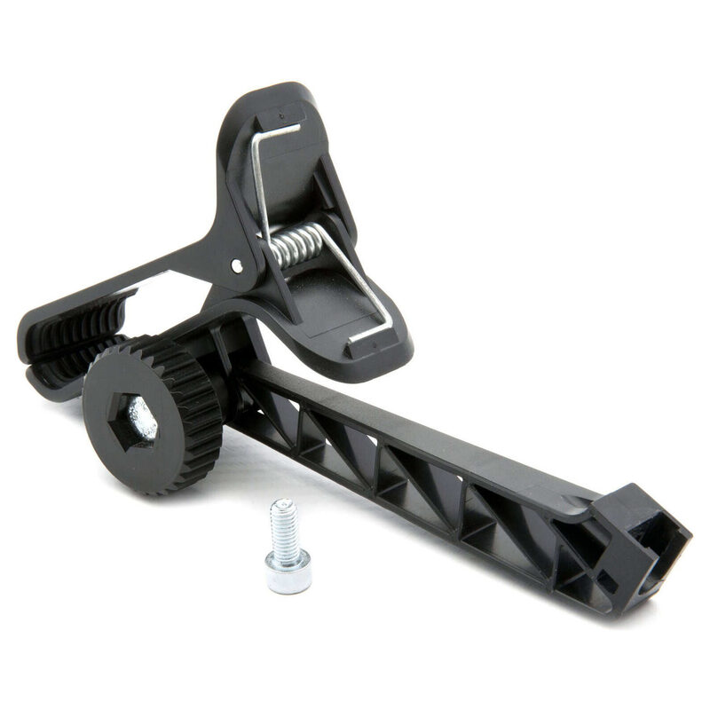 RC Car Wheelie Bar. Black RC car wheelie bar with durable construction for stability and protection during jumps.