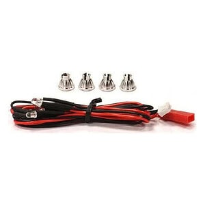 Integy White Alloy LED Holder Set 3mm (4) INT