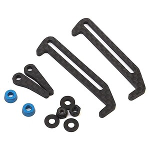 Exotek Carbon Fiber B6.1/B6.1D LiPo Tabs & Cups Set Battery Brace EXO1828