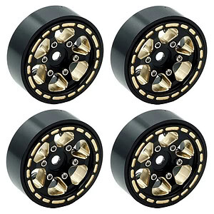 PowerHobby 1.0 Black Brass Beadlock Crawler Wheel for Traxxas TRX-4M PHBTRX610