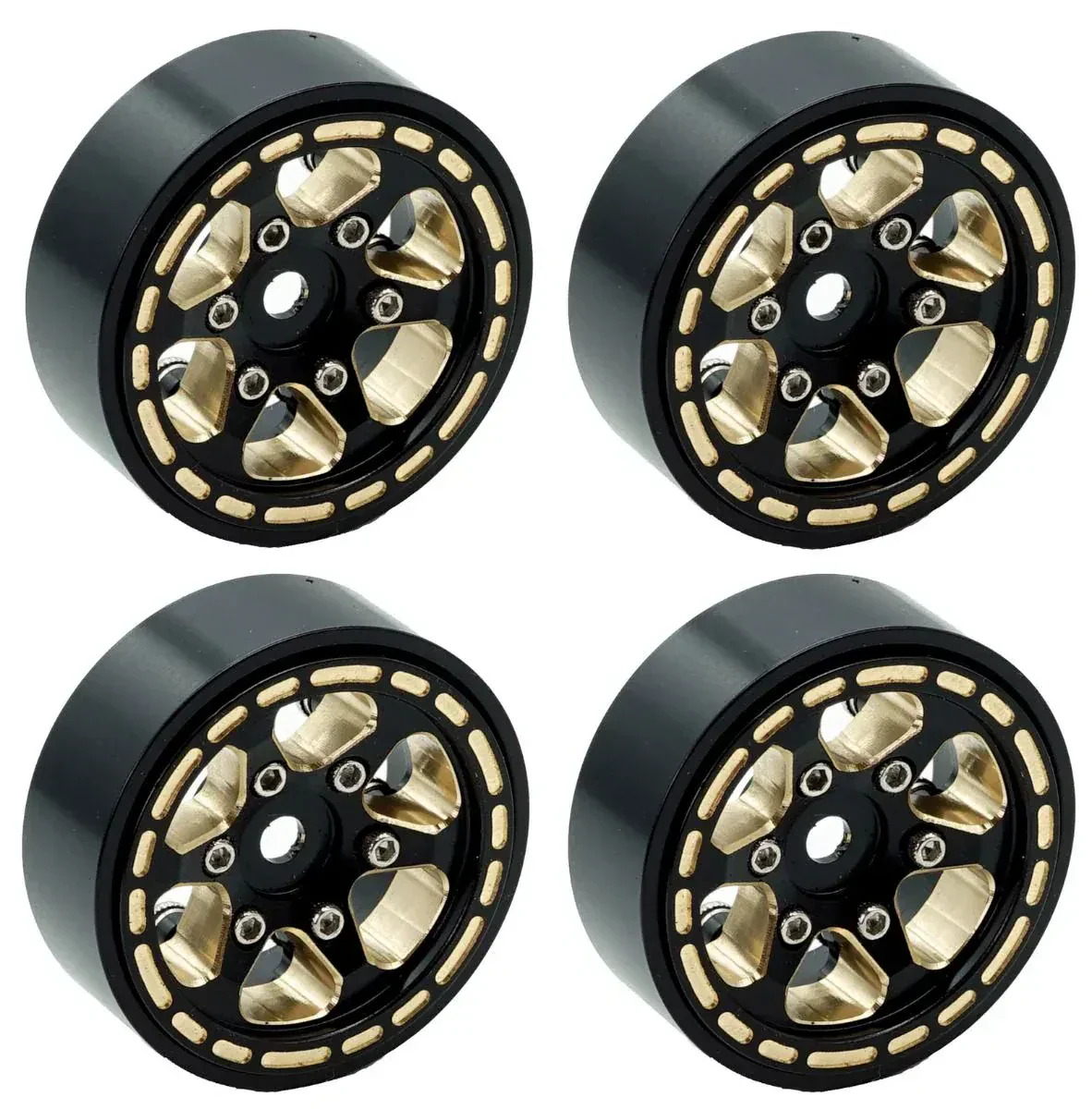 PowerHobby 1.0 Black Brass Beadlock Crawler Wheel for Traxxas TRX-4M PHBTRX610